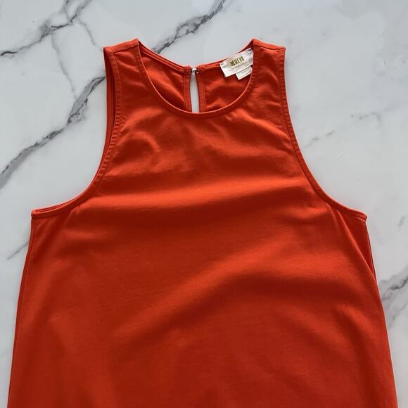 Anthropologie Maeve Flounce Maxi Dress Sz S Orange Preppy Coastal Casual Chic - Picture 6 of 13